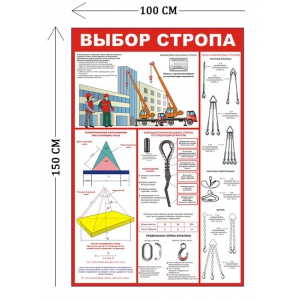 СТН-283 - Cтенд Выбор стропа 150 х 100 см (1 плакат)