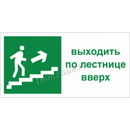 ТБ-084 - Табличка «Эвакуационный выход по лестнице вверх»