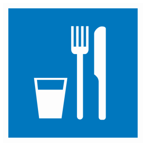 Знак безопасности D-01 «Пункт приема пищи»